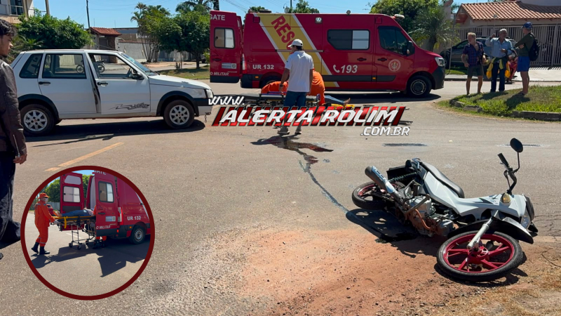 Rua Barão de Melgaço registra o segundo acidente de trânsito em poucas horas, em Rolim de Moura
