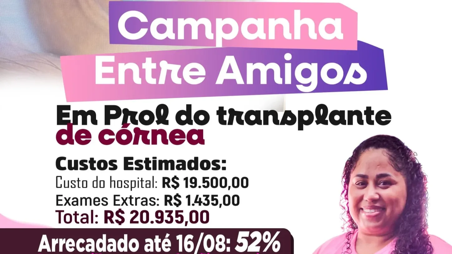 cidade - Campanha mobiliza amigos para ajudar Priscila Teago em tratamento para transplante de córnea