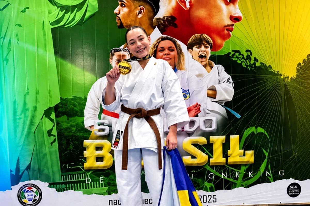 MEDALHISTA  - Atleta Maria Clara de Espigão do Oeste conquista vaga nos Jogos Escolares Brasileiros 2026