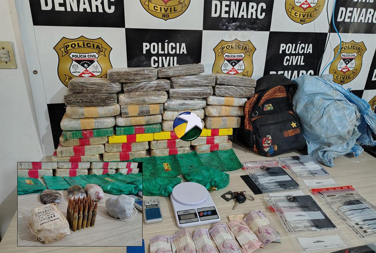 Polícia - Denarc da capital prende trio ligado ao CV com mais de 30 kg de drogas e munições de fuzil