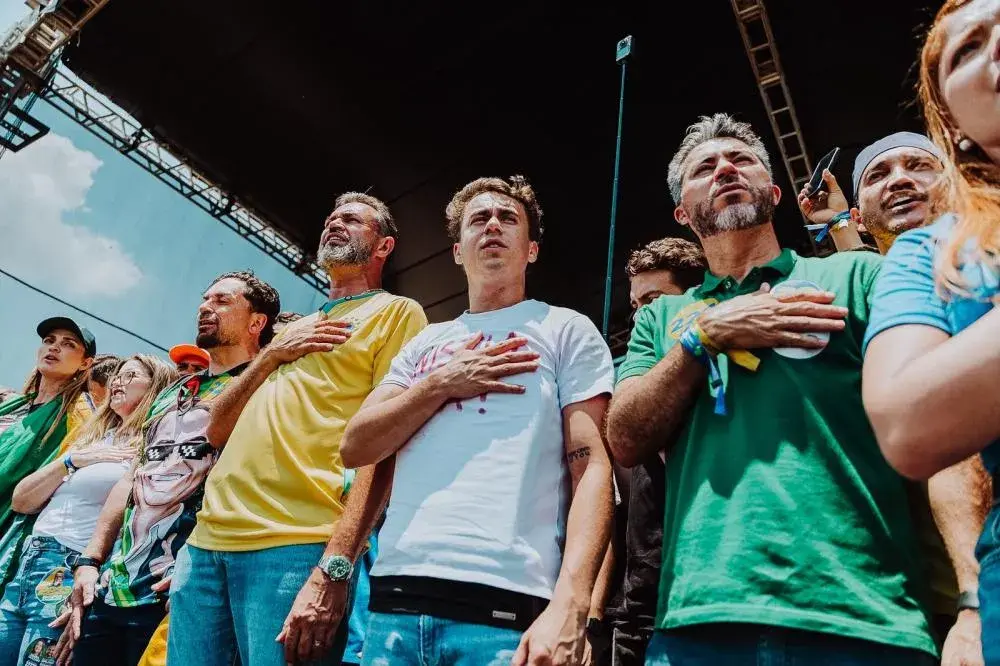 Rafael Godoi, e sua equipe marcando presença no evento do Nikola Ferreira e Bruno Bolsonaro Scheid, em Ji-Paraná.
