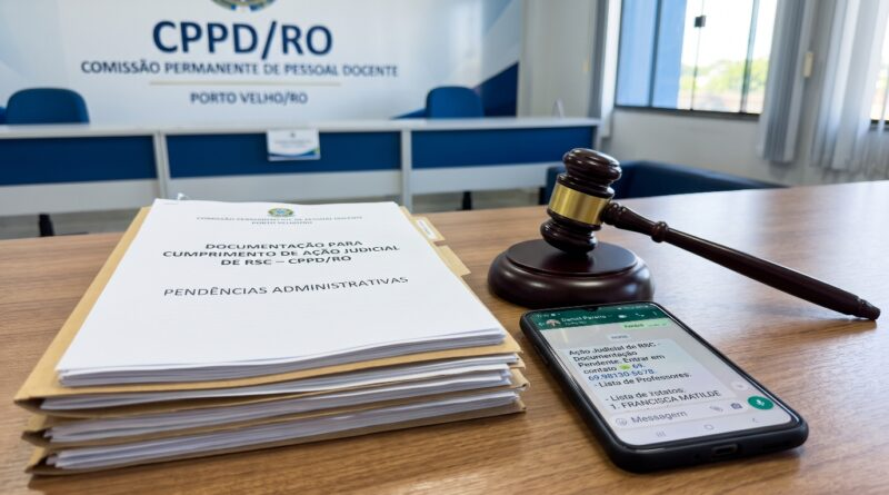 CPPD/RO convoca professores para complementação de documentação para cumprimento de ação judicial do RSC