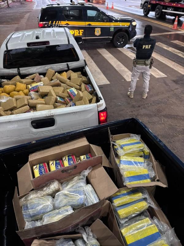 Polícia - Motorista é preso com quase meia tonelada de drogas após fuga da PRF na BR-364