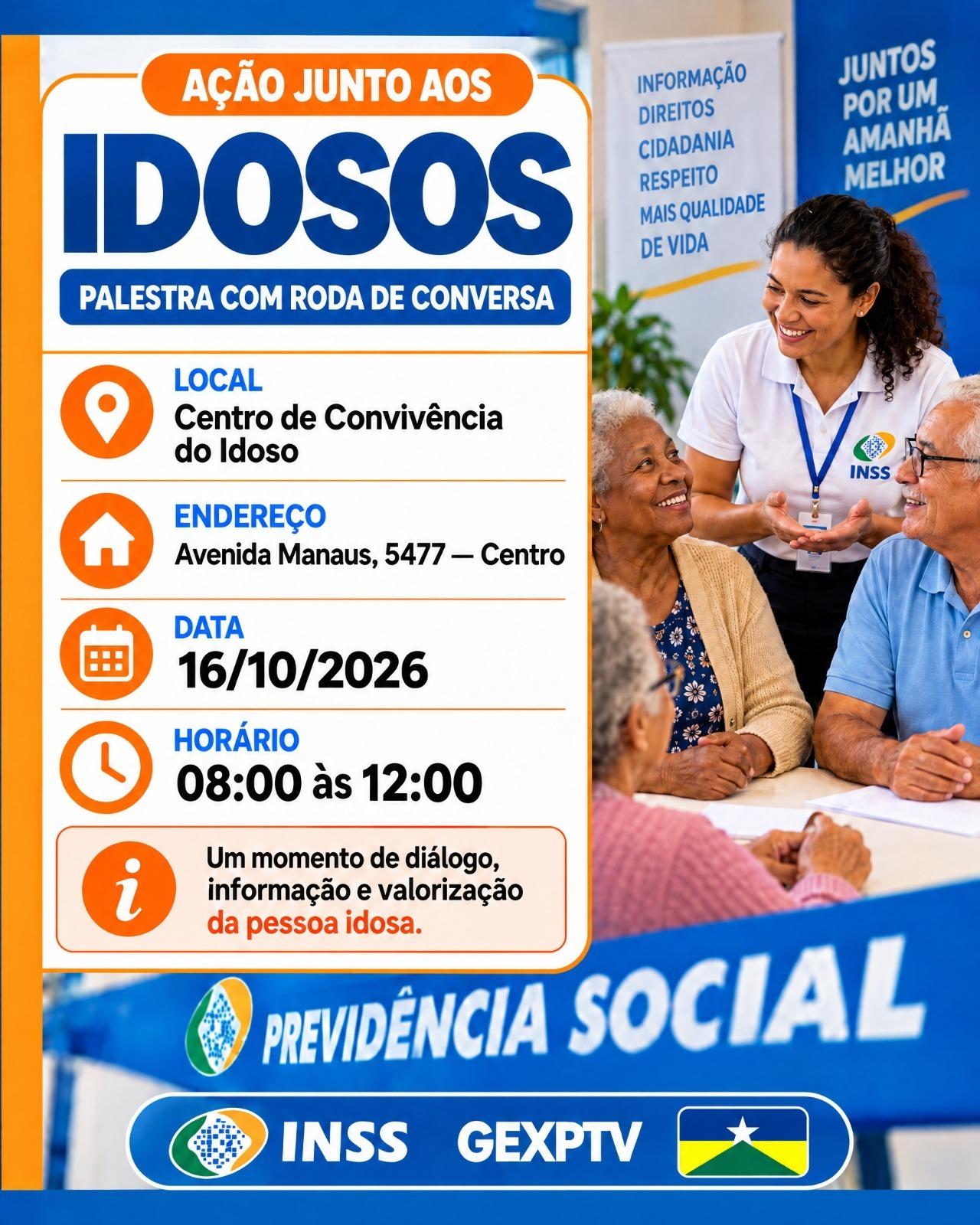 Aproveite este atendimento e compartilhe com os idosos que você conhece.
