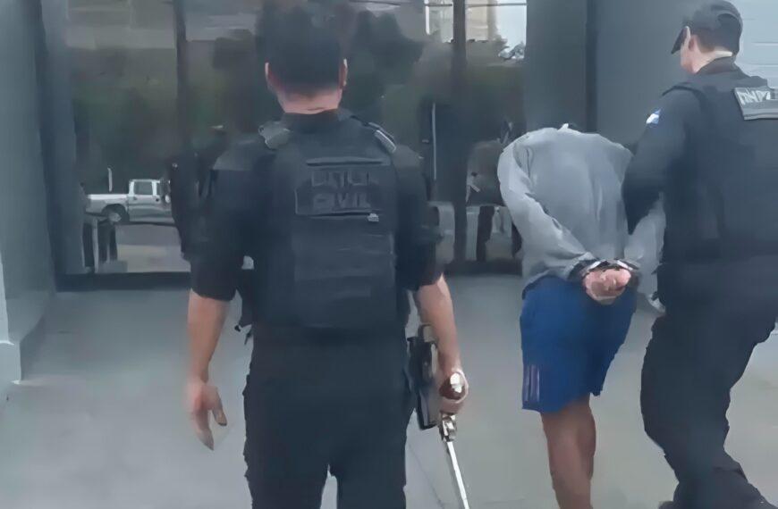 Vídeo mostra prisão de jovem que executou homem com 15 tiros em Rondonópolis
