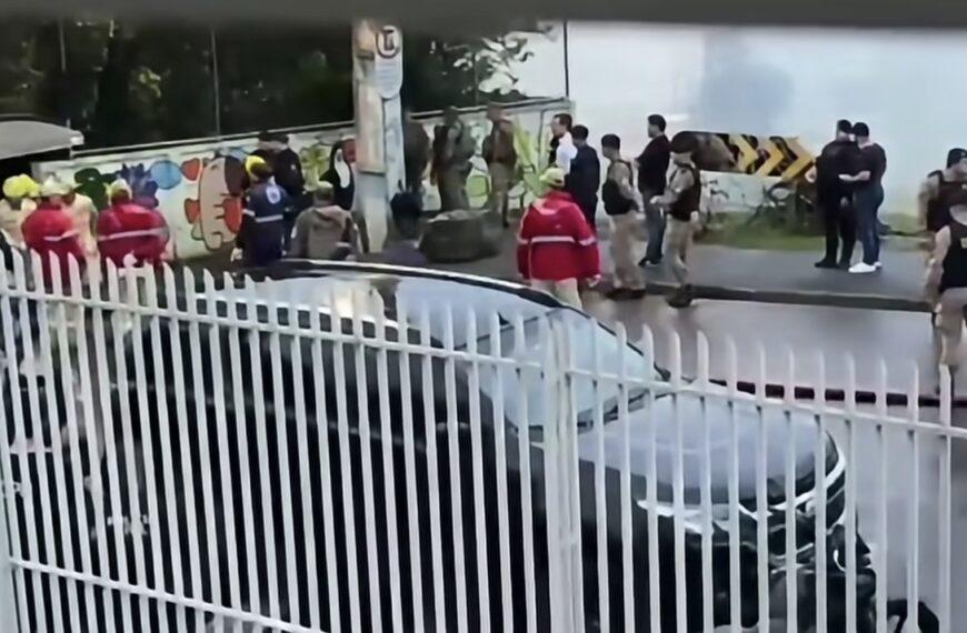 VÍDEO - TERROR EM ESCOLA Assista ao momento em que PM mata homem que invadiu escola municipal e manteve 13 crianças reféns
