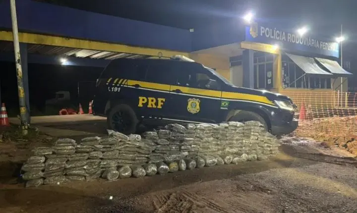 Polícia-PRF apreende mais de 200 kg de drogas e prende três pessoas na BR-364