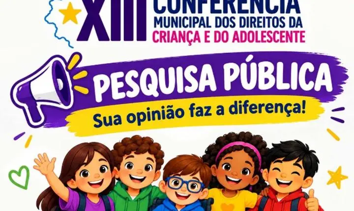 ROLIM DE MOURA - CMDCA convida população a participar da Pesquisa Pública da XIII Conferência Municipal dos Direitos da Criança e do Adolescente