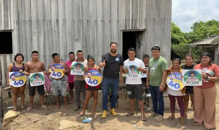Samuel Costa é recebido por lideranças indígenas na Aldeia Karitiana Central e defende protagonismo dos povos originários