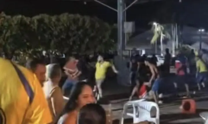 Vídeo mostra briga generalizada e homem sendo morto a tiros em MT; motivação seria política