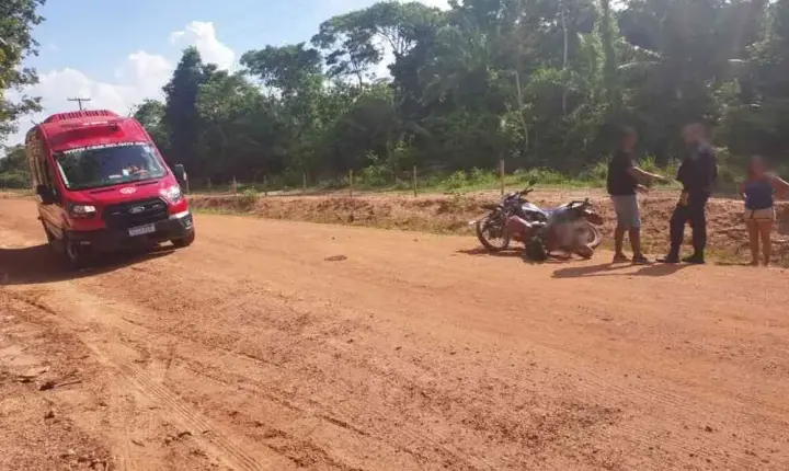 cidade - Colisão entre duas motocicletas é registrada na Linha 180, em Rolim de Moura